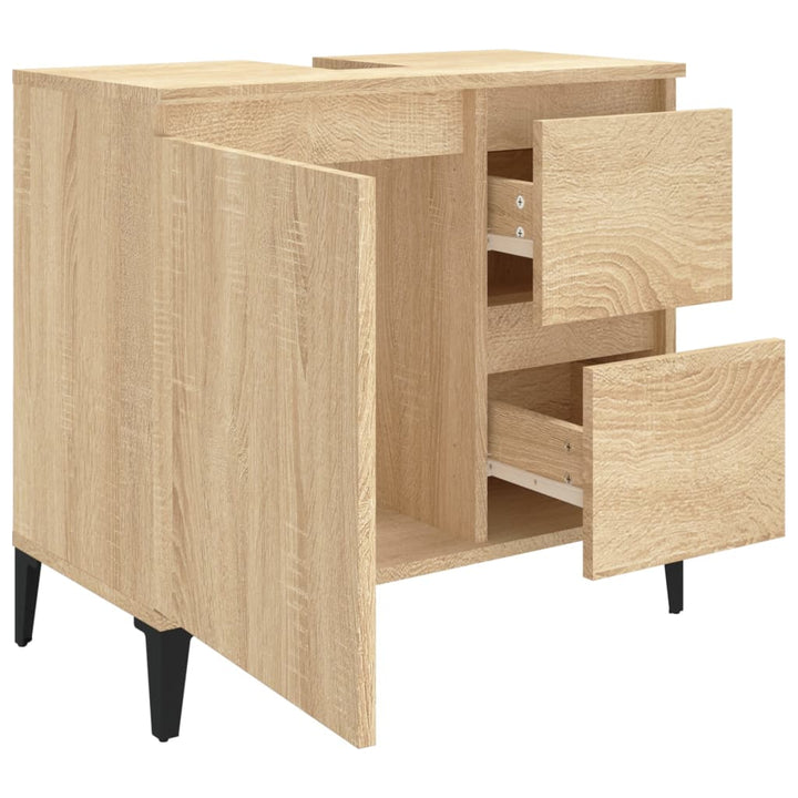 Badschrank Sonoma-Eiche 65X33X60 Cm Holzwerkstoff Sonoma Eiche