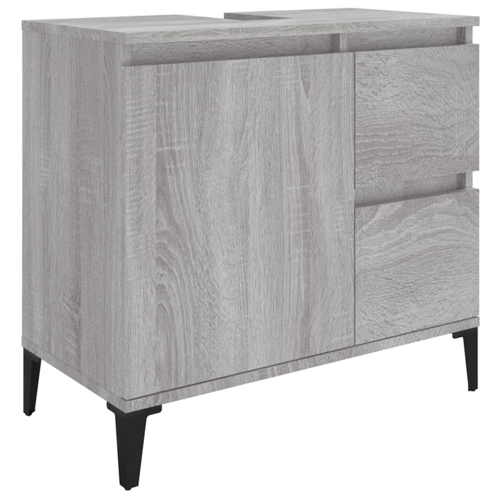 Badschrank 65X33X60 Cm Holzwerkstoff