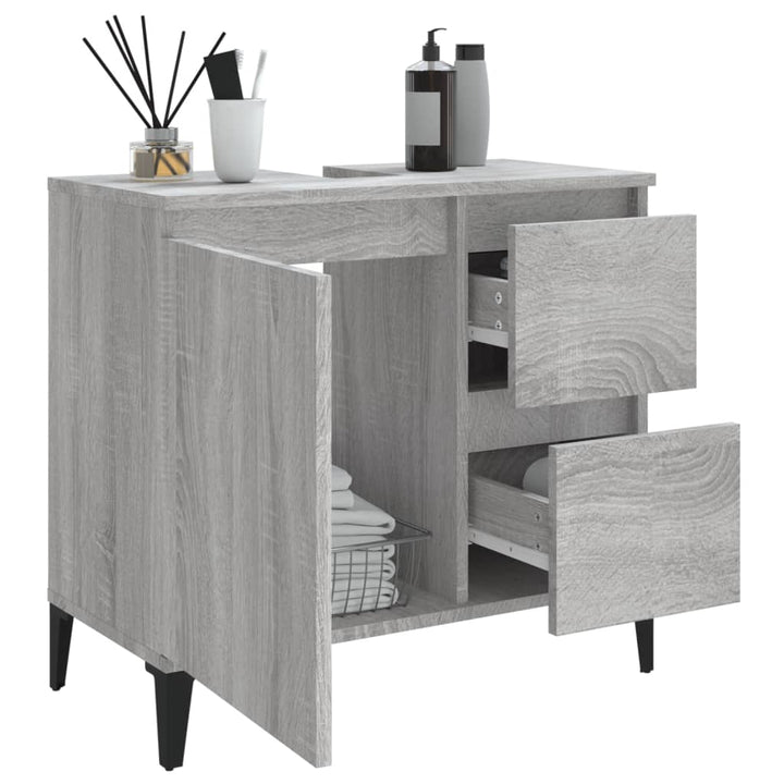 Badschrank 65X33X60 Cm Holzwerkstoff