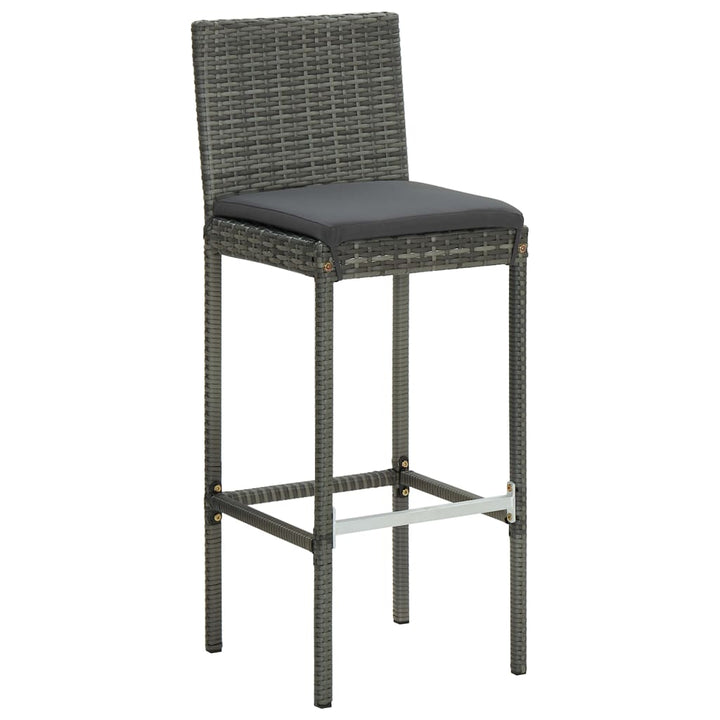 Barhocker Mit Kissen 6 Stk. Poly Rattan