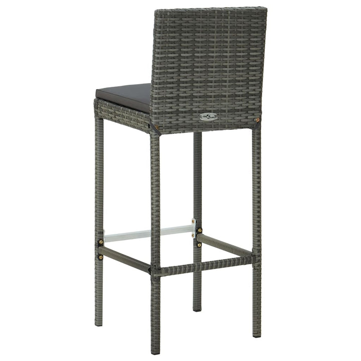 Barhocker Mit Kissen 6 Stk. Poly Rattan