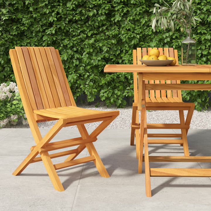 Gartenstühle 2 Stk. Klappbar 61X67X90 Cm Massivholz Teak