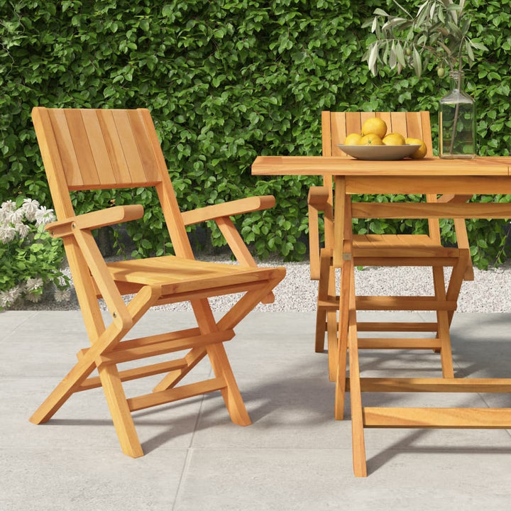 Gartenstühle 2 Stk. Klappbar 47X61X90 Cm Massivholz Teak