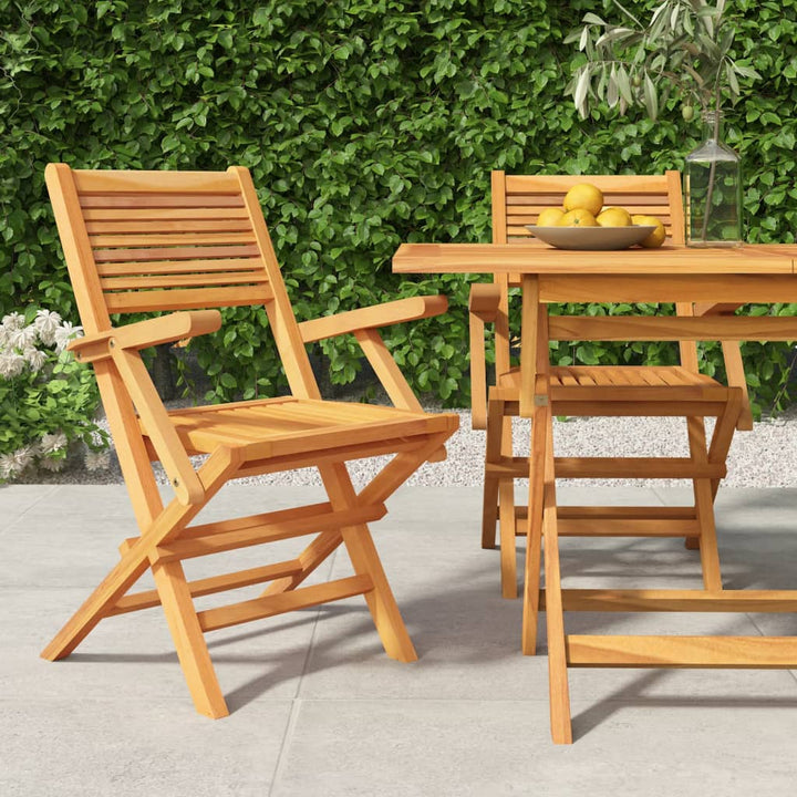 Gartenstühle 2 Stk. Klappbar 47X62X90 Cm Massivholz Teak