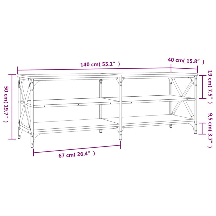 Tv-Schrank 140X40X50 Cm Holzwerkstoff