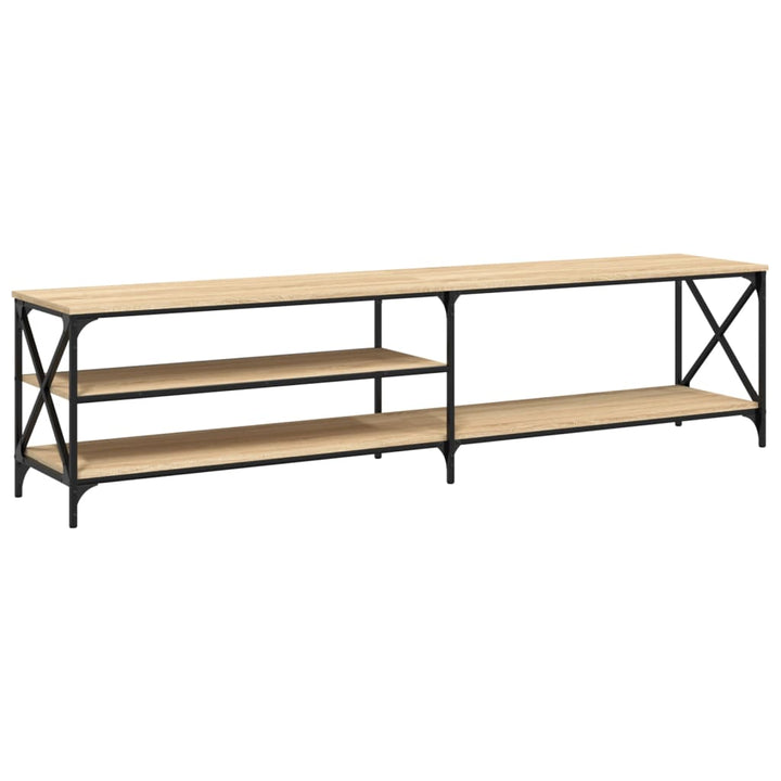 Tv-Schrank Sonoma-Eiche 200X40X50 Cm Holzwerkstoff Und Metall