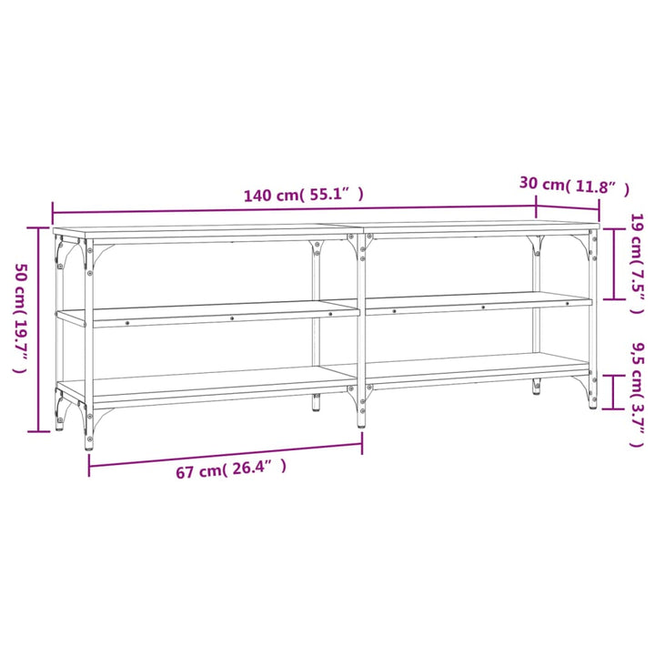 Tv-Schrank 140X30X50 Cm Holzwerkstoff