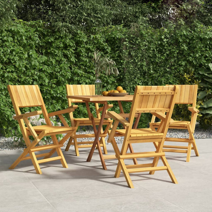 Gartenstühle 2 Stk. Klappbar 47X61X90 Cm Massivholz Teak