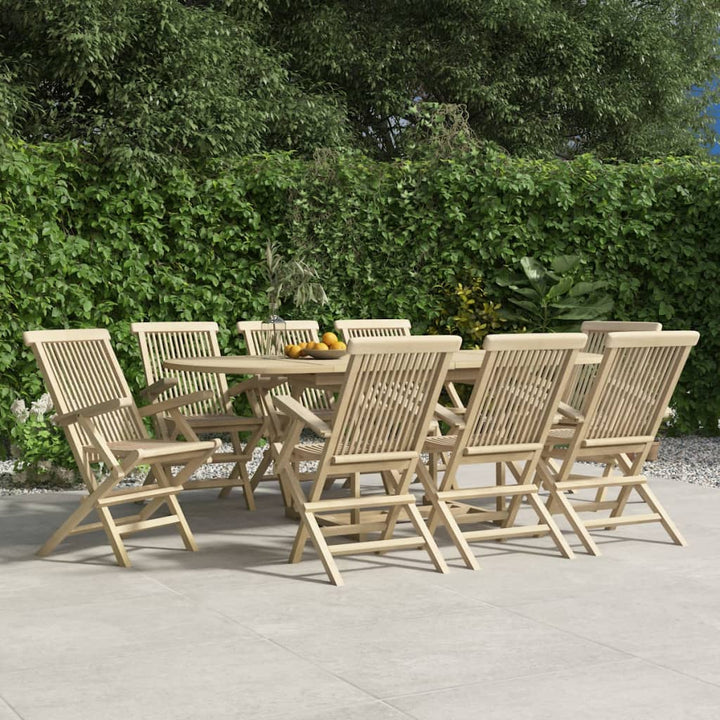 Gartenstühle 6 Stk. Klappbar Grau 56X61X89 Cm Massivholz Teak