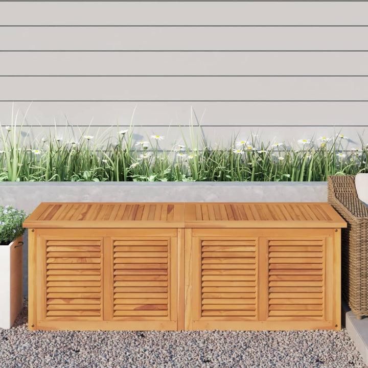 Gartenbox Mit Beutel Massivholz Teak