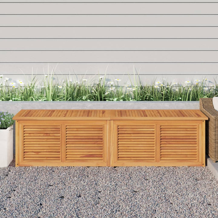 Gartenbox Mit Beutel Massivholz Teak