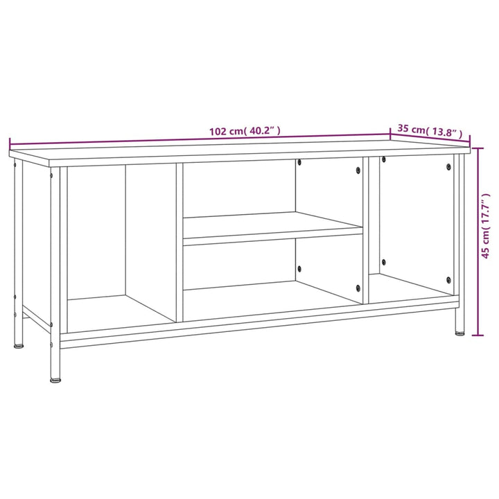 Tv-Schrank 102X35X45 Cm Holzwerkstoff