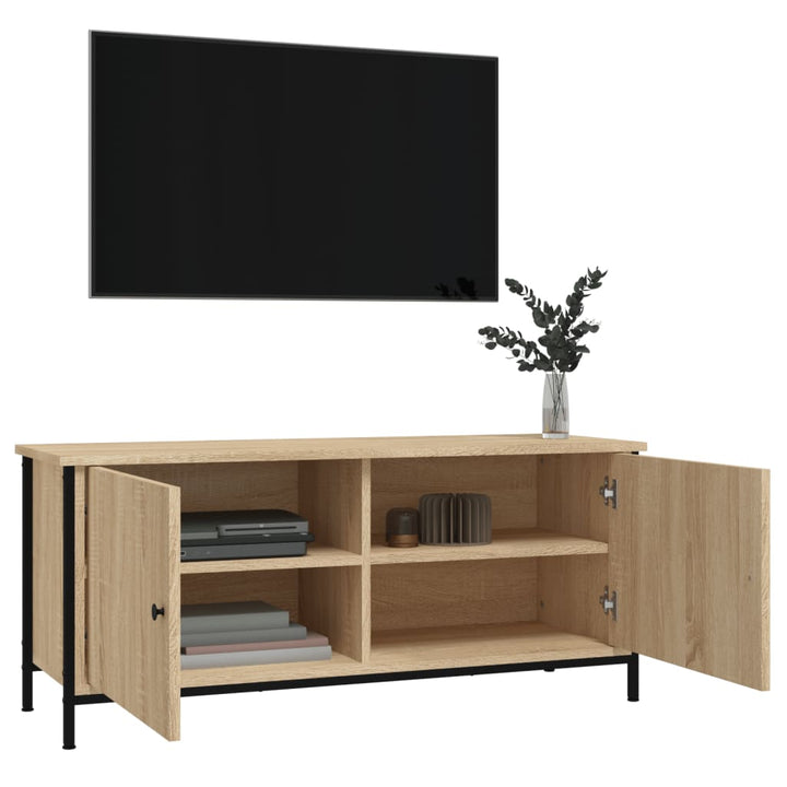 Tv-Schrank Mit Türen Sonoma-Eiche 102X35X45 Cm Holzwerkstoff