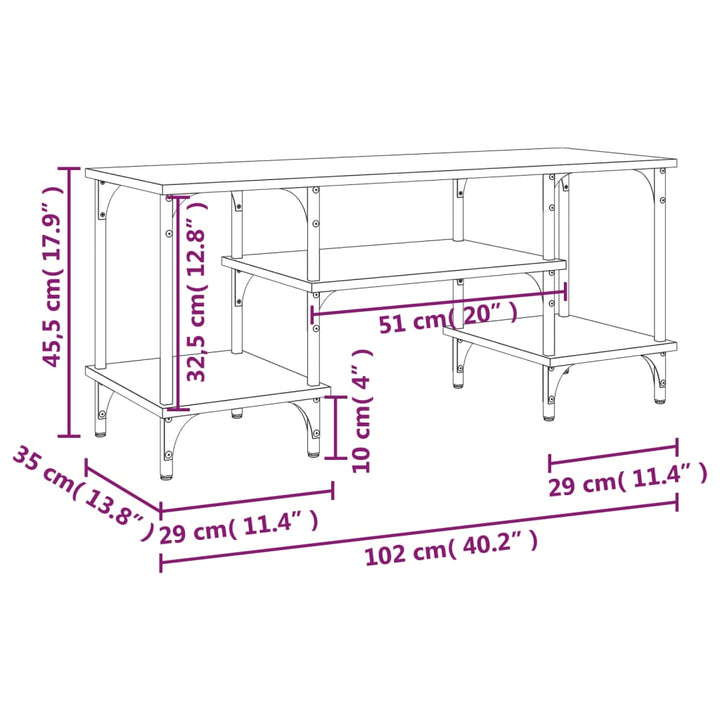 Tv-Schrank 102X35X45,5 Cm Holzwerkstoff