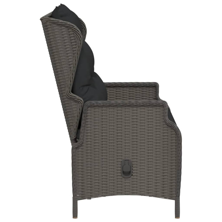 Gartenbank 2-Sitzer Mit Kissen Poly Rattan