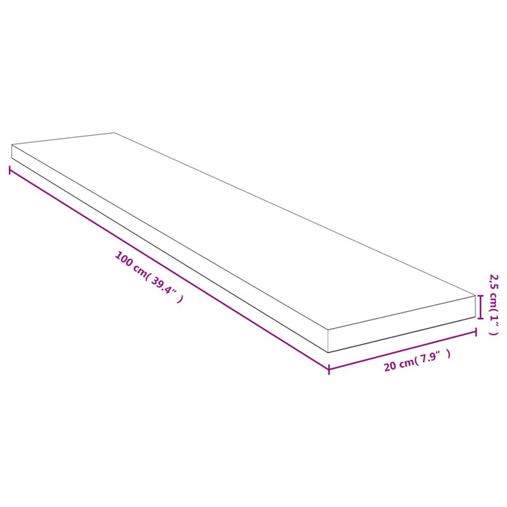 Wandregal 100X20X2,5 Cm Bambus