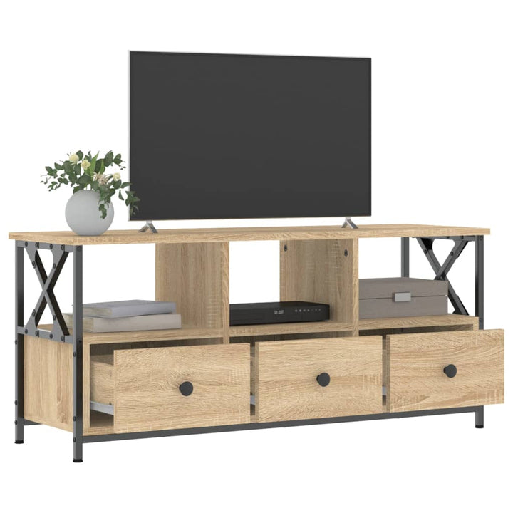 Tv-Schrank 102X33X45 Cm Holzwerkstoff & Eisen