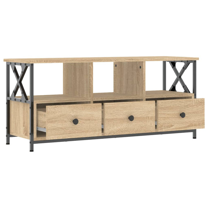 Tv-Schrank 102X33X45 Cm Holzwerkstoff & Eisen