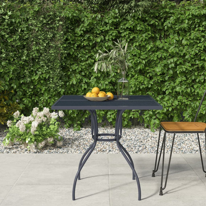 Gartentisch Anthrazit 80X80X72,5 Cm Stahlgeflecht