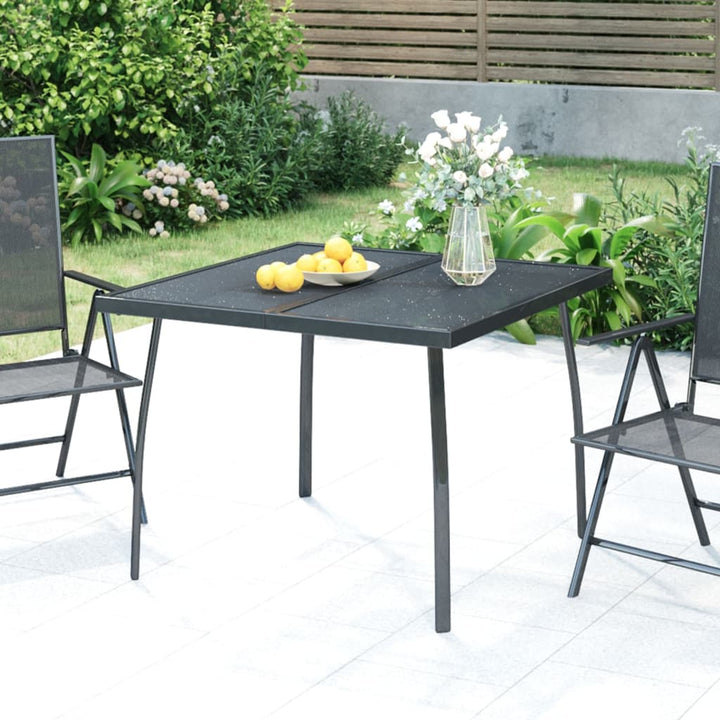 Gartentisch Anthrazit 80X80X72,5 Cm Stahlgeflecht