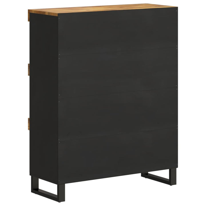 Beistellschrank 85X33X107 Cm Massivholz Mango