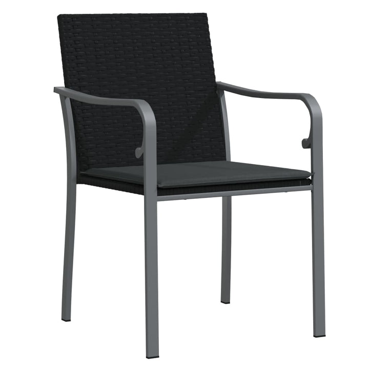 Gartenstühle Mit Kissen 2 Stk. 56X59X84 Cm Poly Rattan