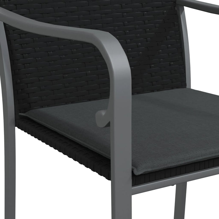 Gartenstühle Mit Kissen 2 Stk. 56X59X84 Cm Poly Rattan