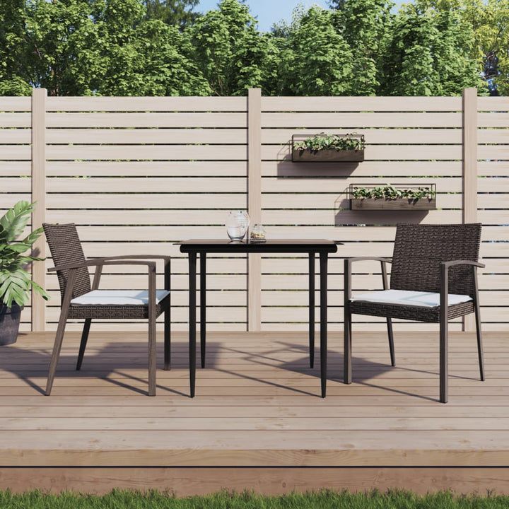 Gartenstühle Mit Kissen 2 Stk. 56,5X57X83Cm Poly Rattan