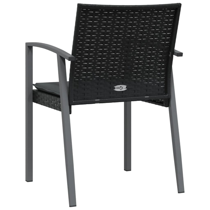 Gartenstühle Mit Kissen 2 Stk. 56,5X57X83Cm Poly Rattan