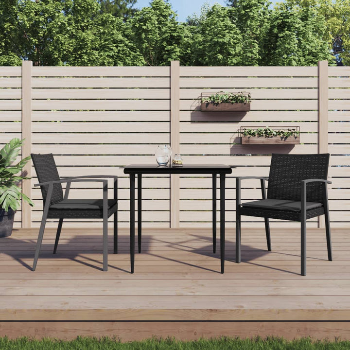 Gartenstühle Mit Kissen 2 Stk. 56,5X57X83Cm Poly Rattan