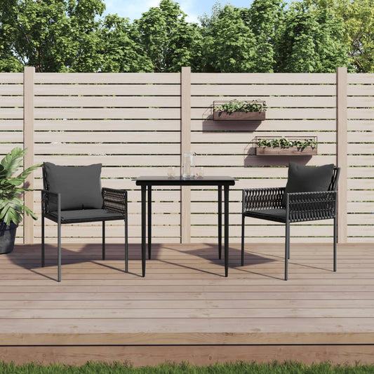 Gartenstühle Mit Kissen 2 Stk. 54X61X83 Cm Poly Rattan