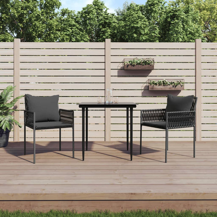 Gartenstühle Mit Kissen 2 Stk. 54X61X83 Cm Poly Rattan