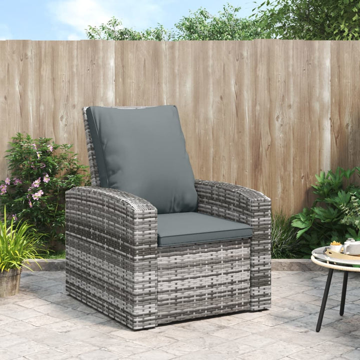 Gartensessel Verstellbar Mit Kissen Poly Rattan