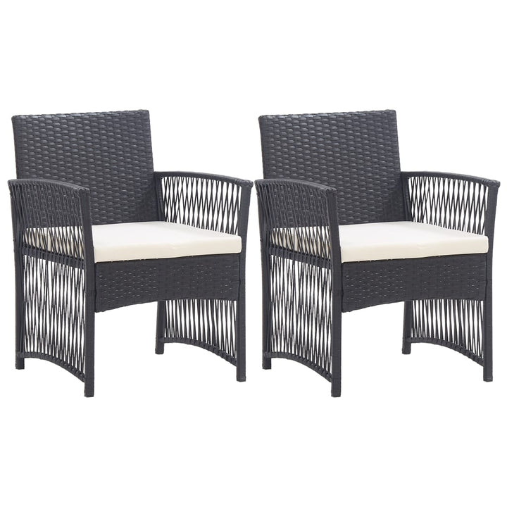 Gartensessel Mit Sitzkissen 2 Stk. Poly Rattan