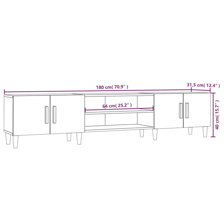 Tv-Schrank 180X31,5X40 Cm Holzwerkstoff