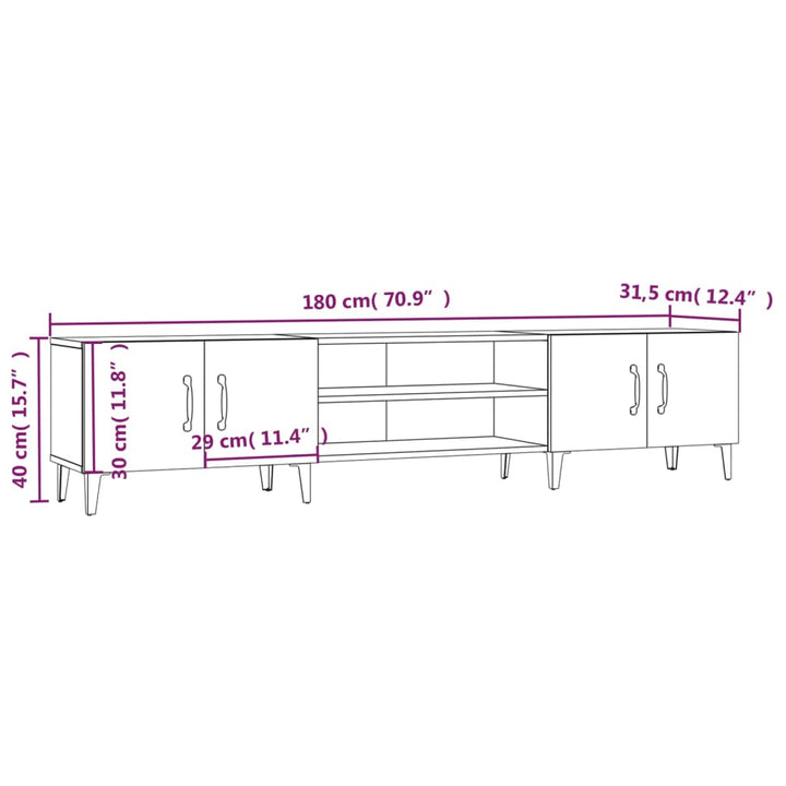 Tv-Schrank 180X31,5X40 Cm Holzwerkstoff