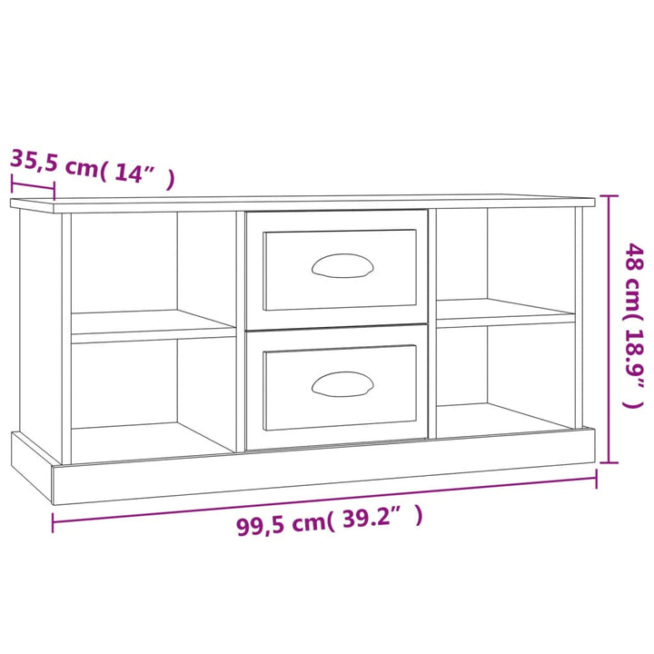 Tv-Schrank 99,5X35,5X48 Cm Holzwerkstoff