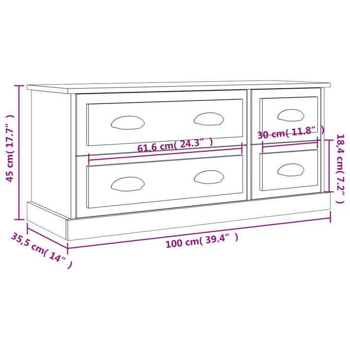 Tv-Schrank 100X35,5X45 Cm Holzwerkstoff