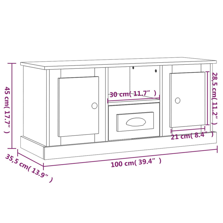 Tv-Schrank 100X35,5X45 Cm Holzwerkstoff