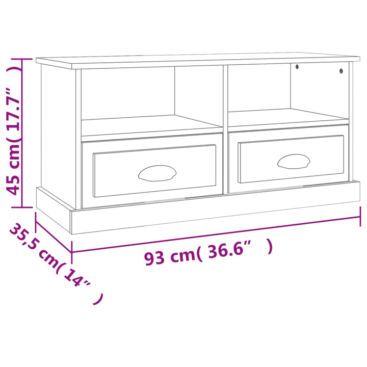 Tv-Schrank 93X35,5X45 Cm Holzwerkstoff