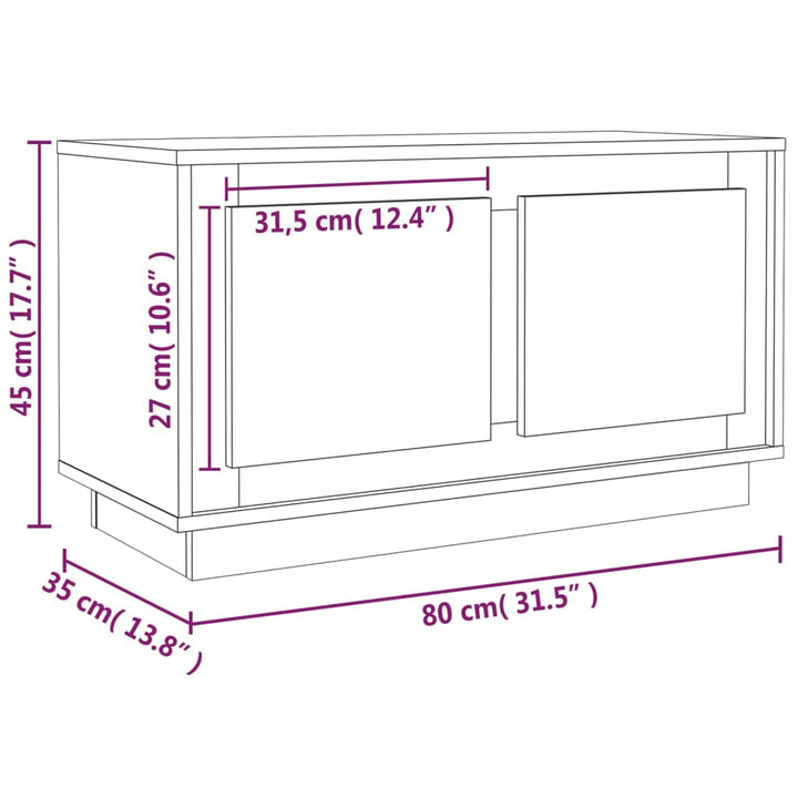 Tv-Schrank 80X35X45 Cm Holzwerkstoff