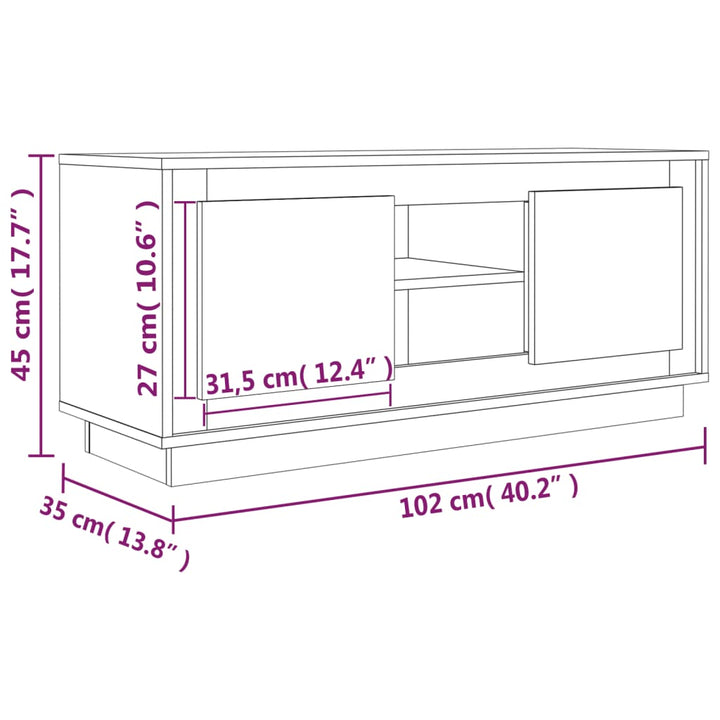 Tv-Schrank 102X35X45 Cm Holzwerkstoff