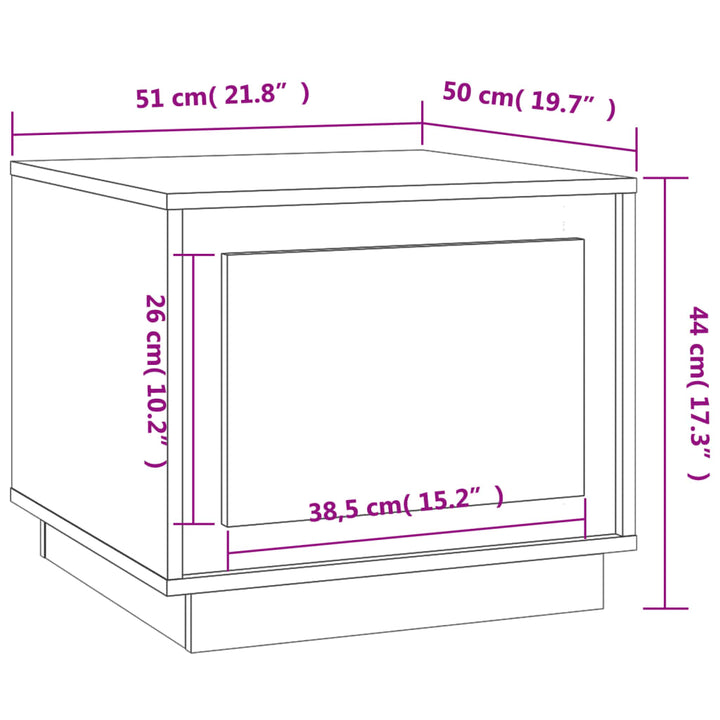 Couchtisch 51X50X44 Cm Holzwerkstoff