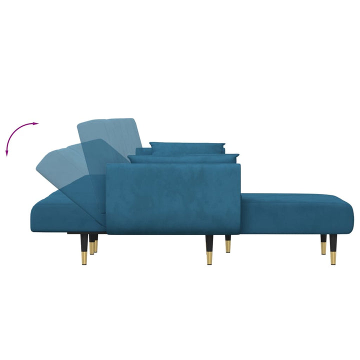 Schlafsofa In L-Form 275X140X70 Cm Samt