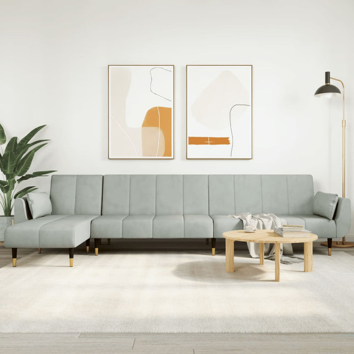 Schlafsofa In L-Form 275X140X70 Cm Samt