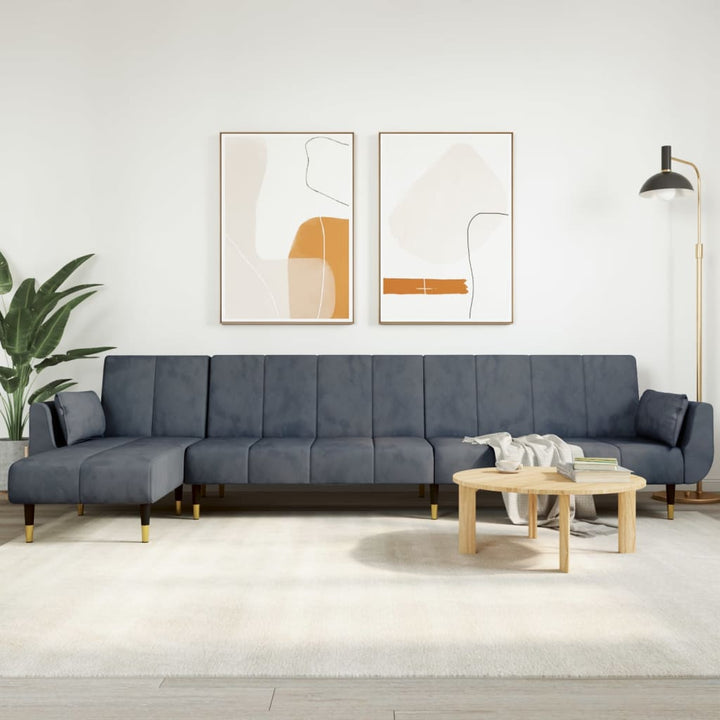 Schlafsofa In L-Form 275X140X70 Cm Samt