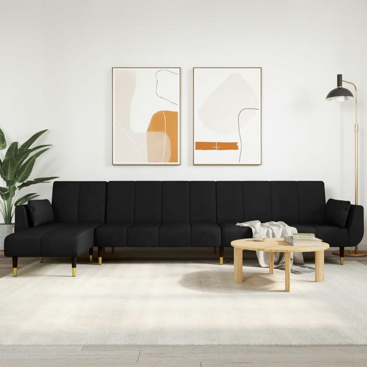 Schlafsofa In L-Form 275X140X70 Cm Samt