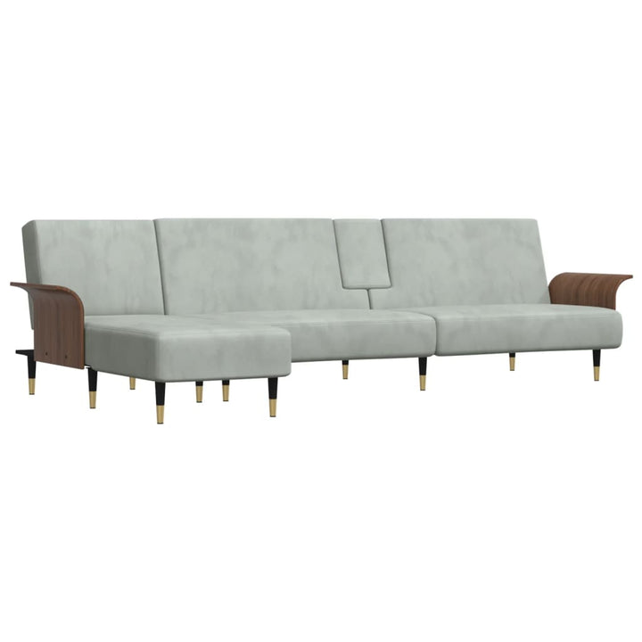 Schlafsofa In L-Form 279X140X70 Cm Samt