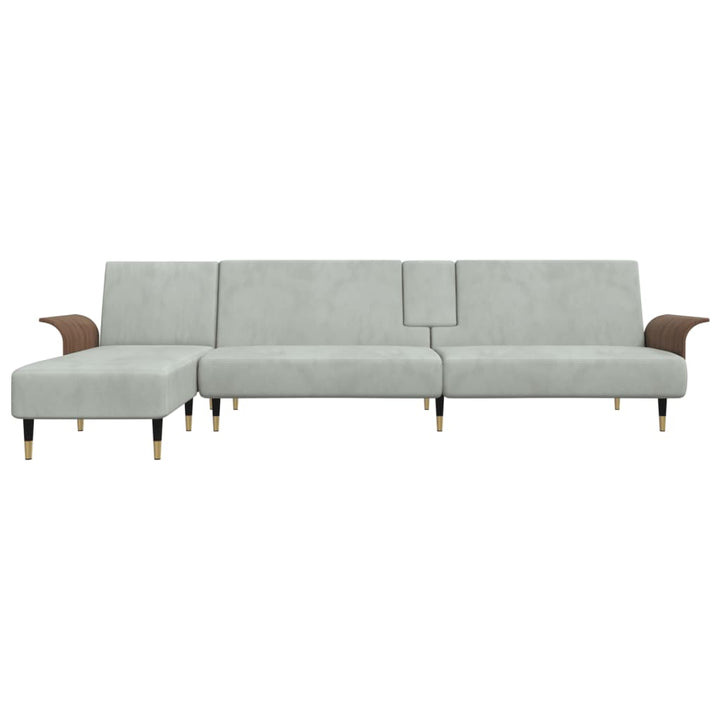 Schlafsofa In L-Form 279X140X70 Cm Samt