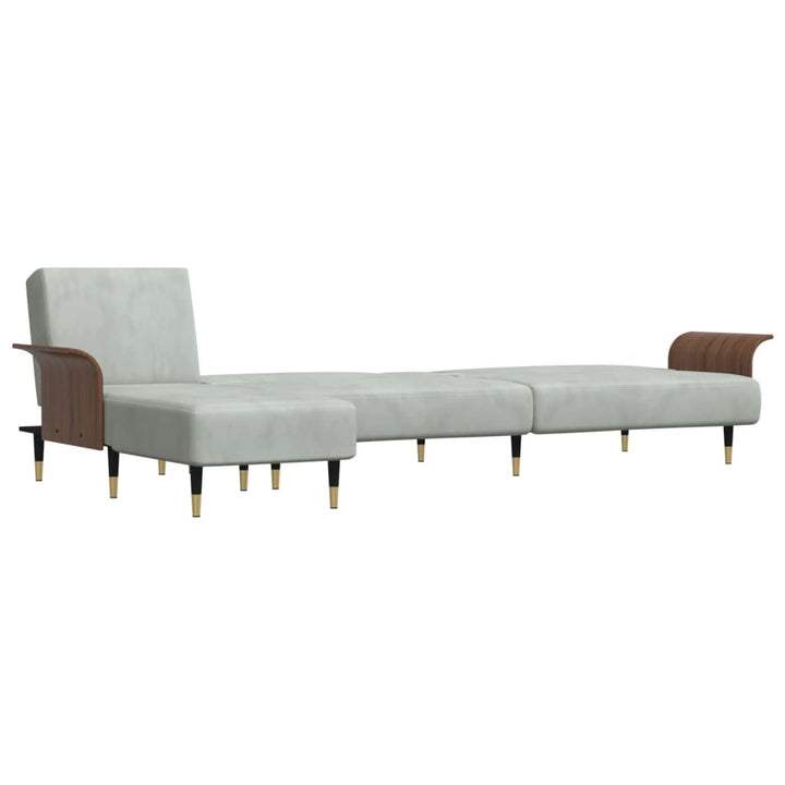 Schlafsofa In L-Form 279X140X70 Cm Samt